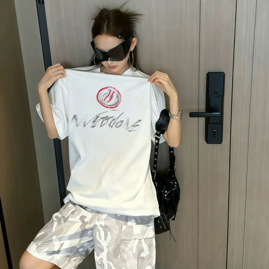 WE11DONE 25ss Streetwear American Style Logo Print T Shirt