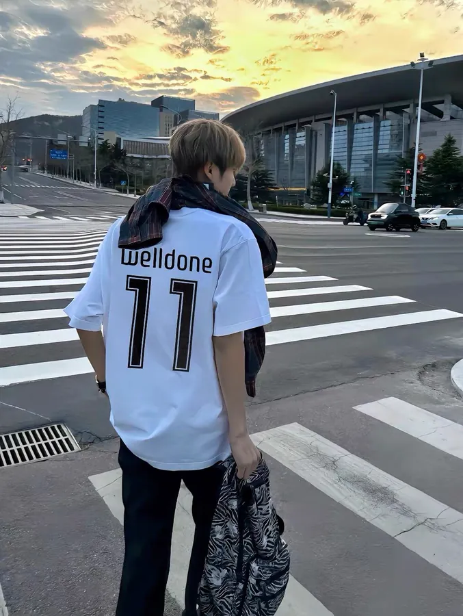 WE11DONE 25ss New Sport Top with Letter Print