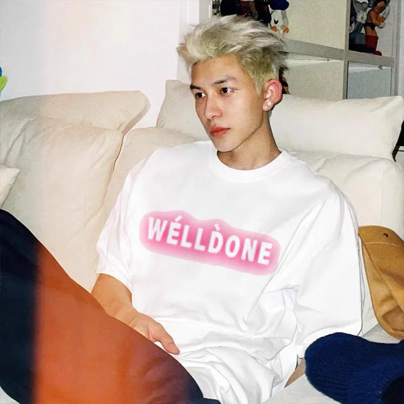 WE11DONE 25ss New Pink Letter Print T恤