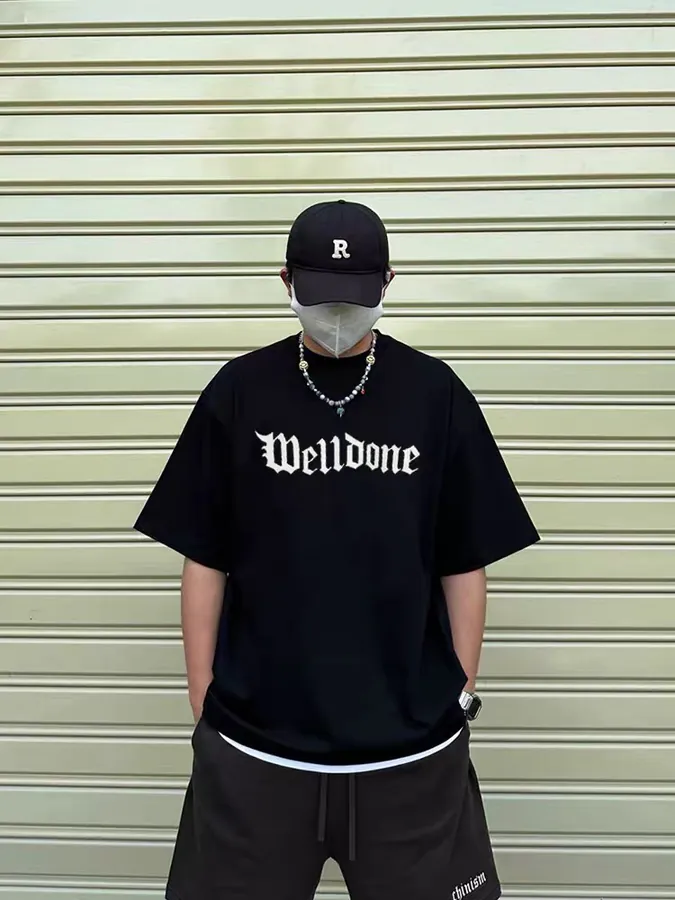 WE 25ss Letter Print Short Sleeve for Men and Women