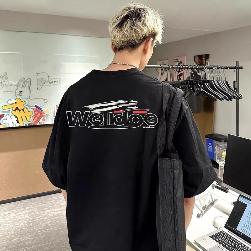 WE11DONE 25ss New Graffiti Sea Wave Print Short Sleeve