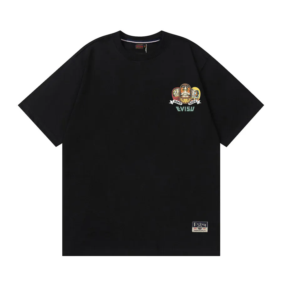 EVISU DaMo Print T Shirt Premium Cotton, Casual Fit