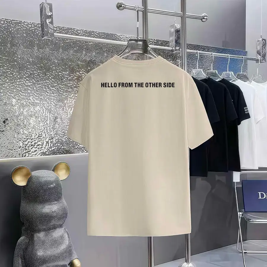 Balenciaga Paris Print Round Neck Short Sleeve T Shirt