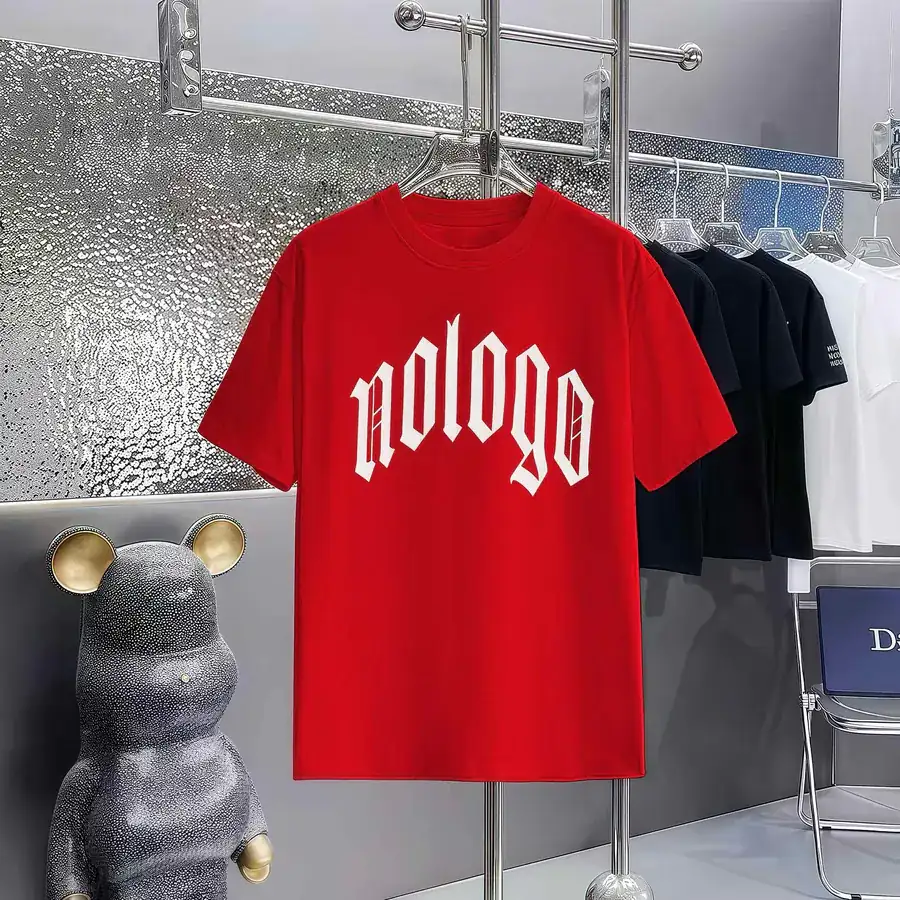 Balenciaga Paris Print Round Neck Short Sleeve T Shirt