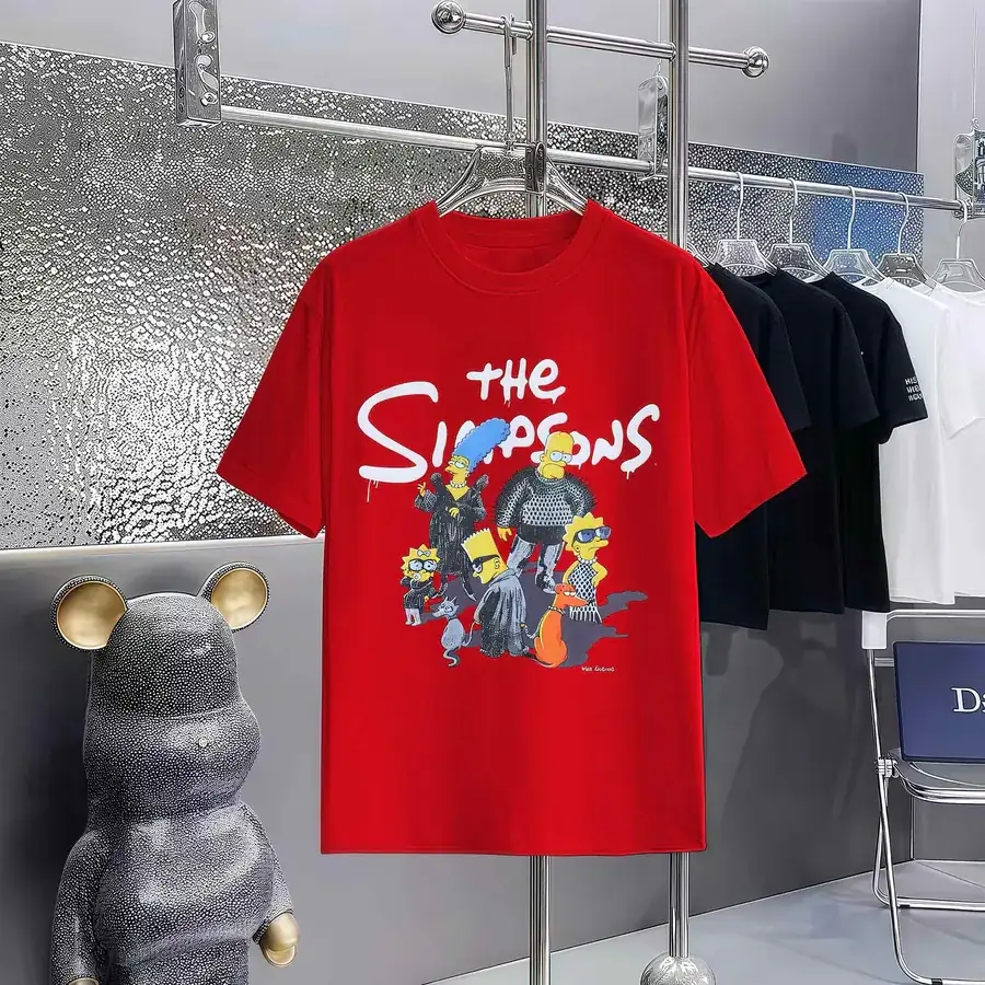 Balenciaga Paris Print Round Neck Short Sleeve T Shirt