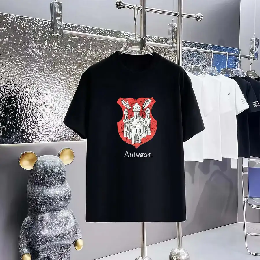 Balenciaga Printed Round Neck Short Sleeve T Shirt
