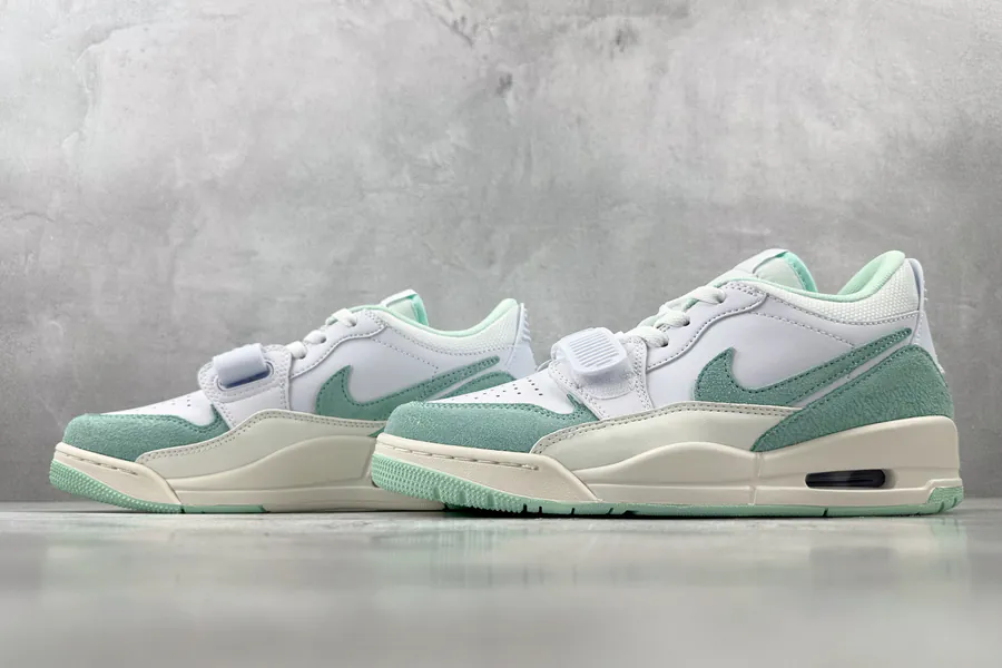 Jordan Legacy 312 LOW in White and Green