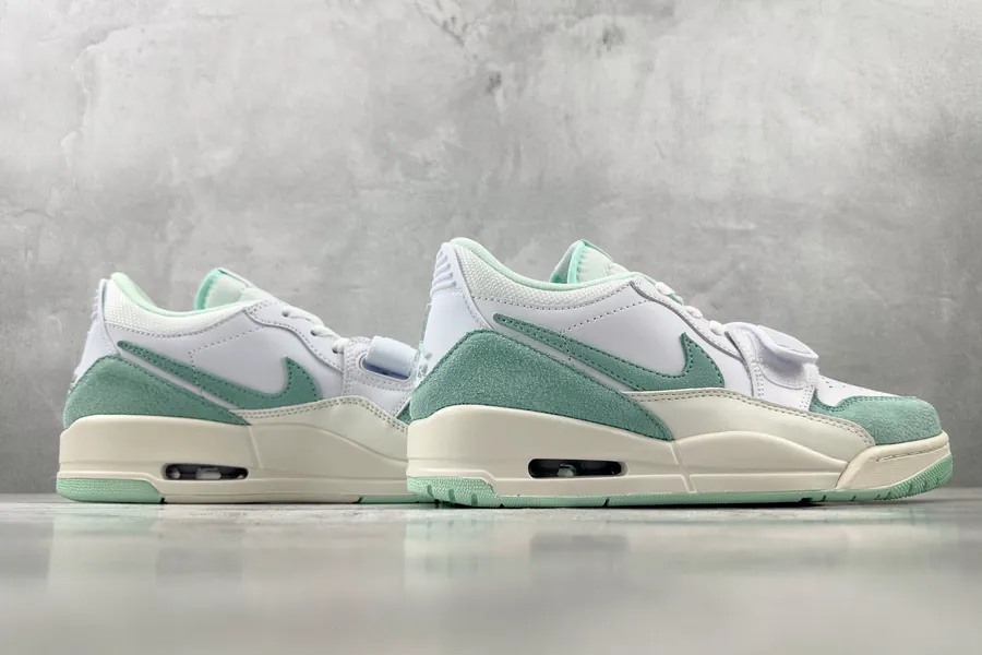 Jordan Legacy 312 LOW in White and Green