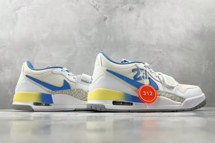 Jordan Legacy 312 Low in White and Blue