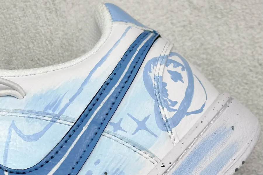 Nike Court Vision Low Hand Painted Graffiti Sneaker