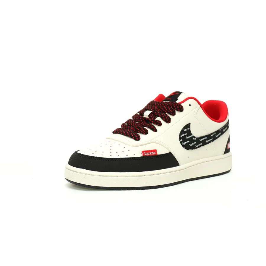 Court Vision Low College Visual Series Leather Sneaker