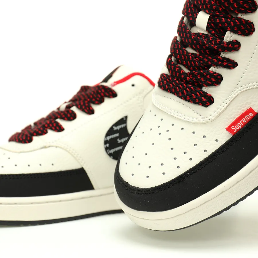 Court Vision Low College Visual Series Leather Sneaker