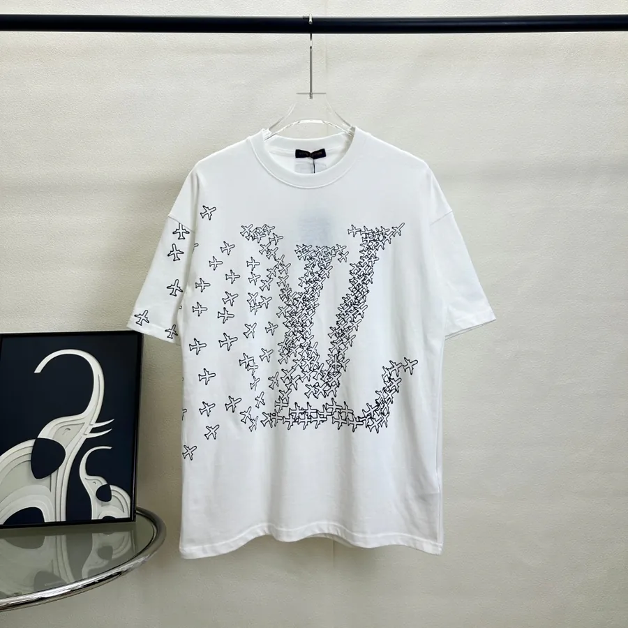 LV Irregular Plane Logo T Shirt