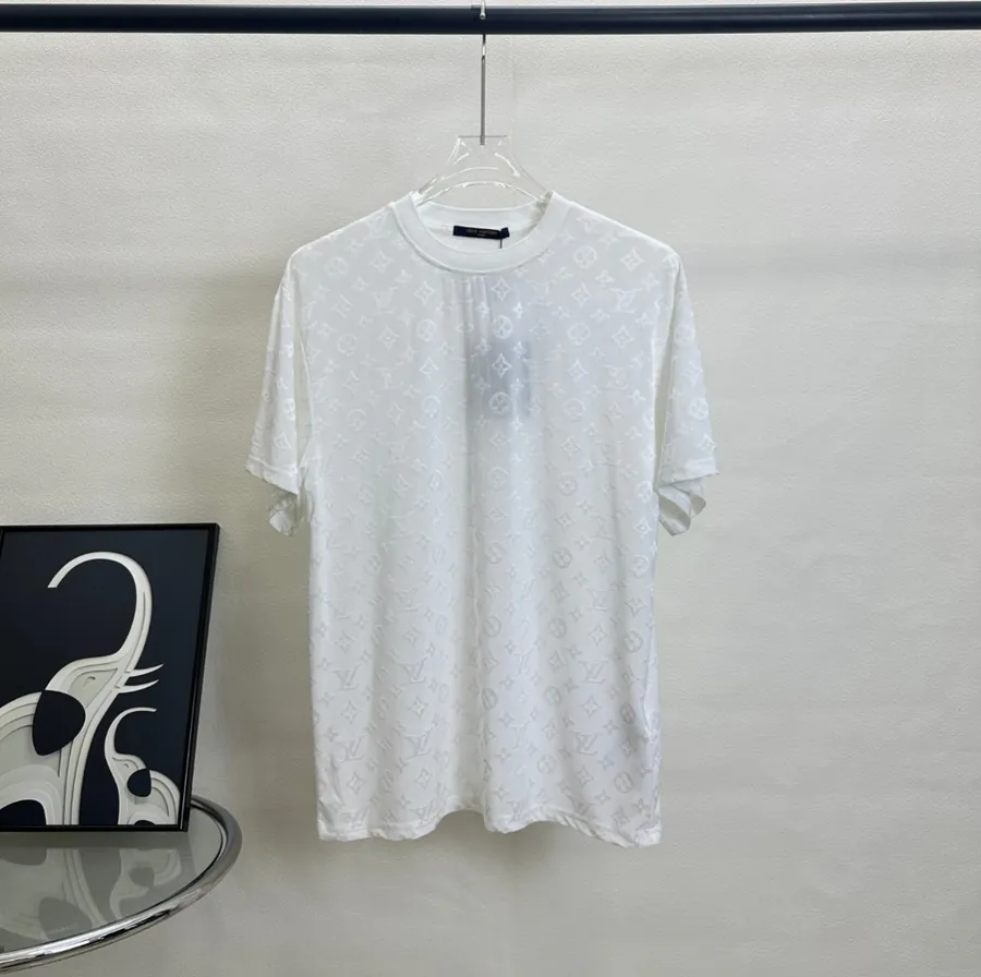 LVV Starry Supply Louis Vuitton Full Print Embroidered Ice Silk Short Sleeve