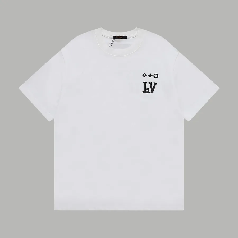 LV Starry Supply Limited Edition Embroidered Letter Short Sleeve