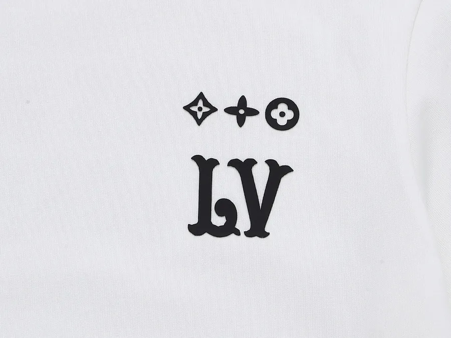 LV Starry Supply Limited Edition Embroidered Letter Short Sleeve
