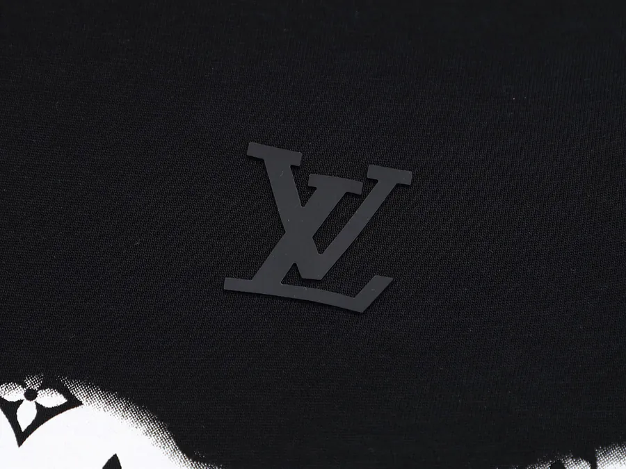 LV Destruction Print Patchwork Letter Short Sleeve