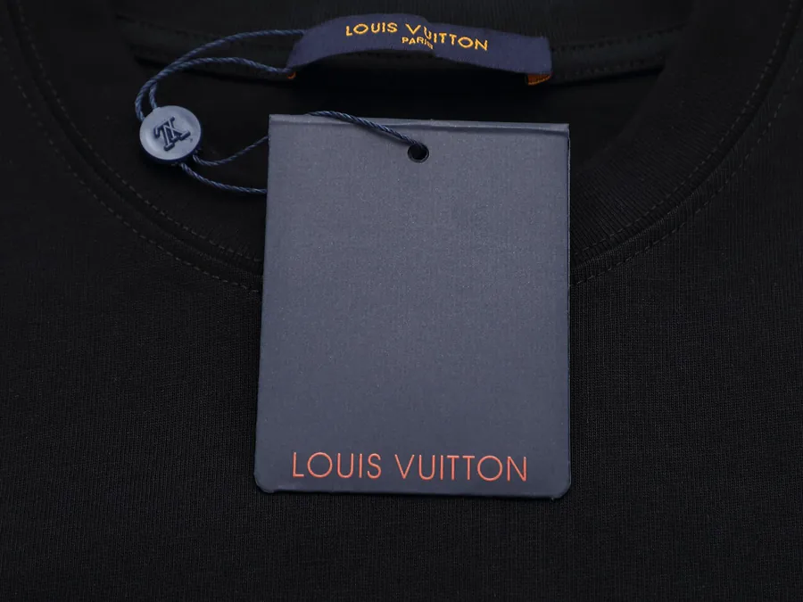 LV Destruction Print Patchwork Letter Short Sleeve