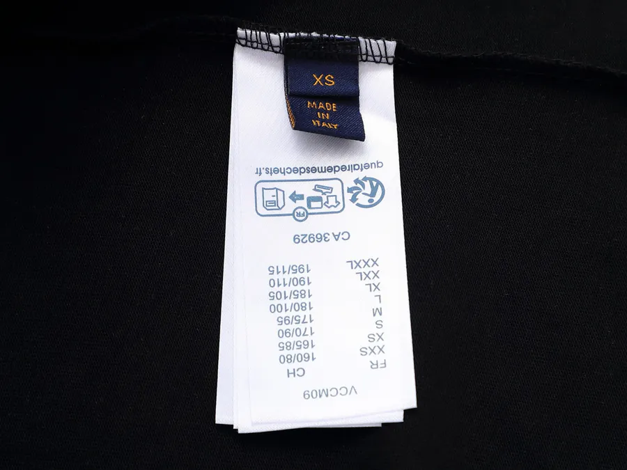 LV Destruction Print Patchwork Letter Short Sleeve