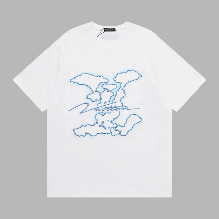 LV Cloud Flower Embroidery Short Sleeve