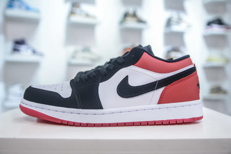 Air Jordan AJ1 Low Black Red Black Toe