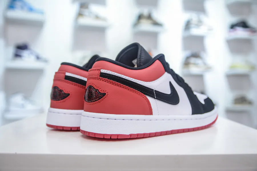 Air Jordan AJ1 Low Black Red Black Toe