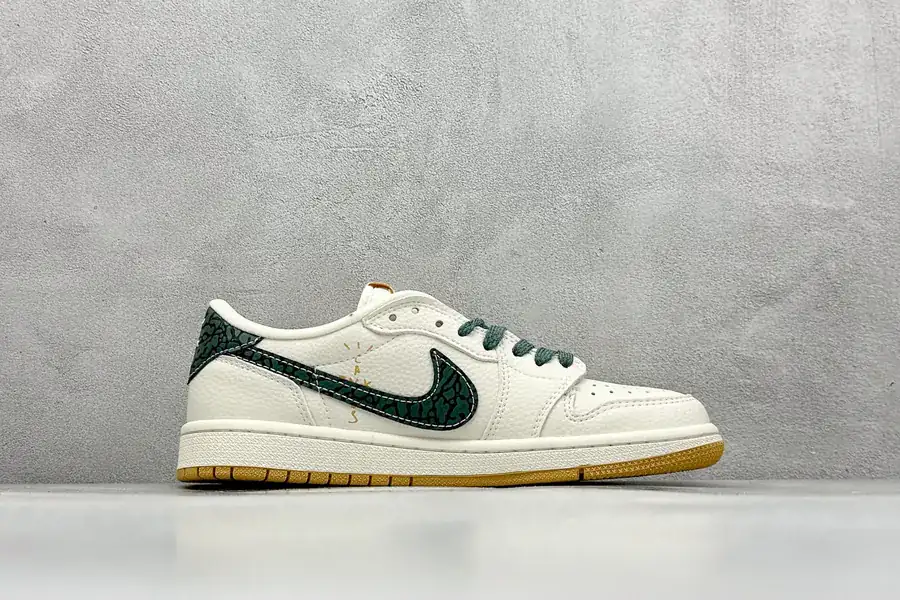 Travis Scott x Air 1 Low x Louis Vuitton Reverse White Green Monogram Sneaker