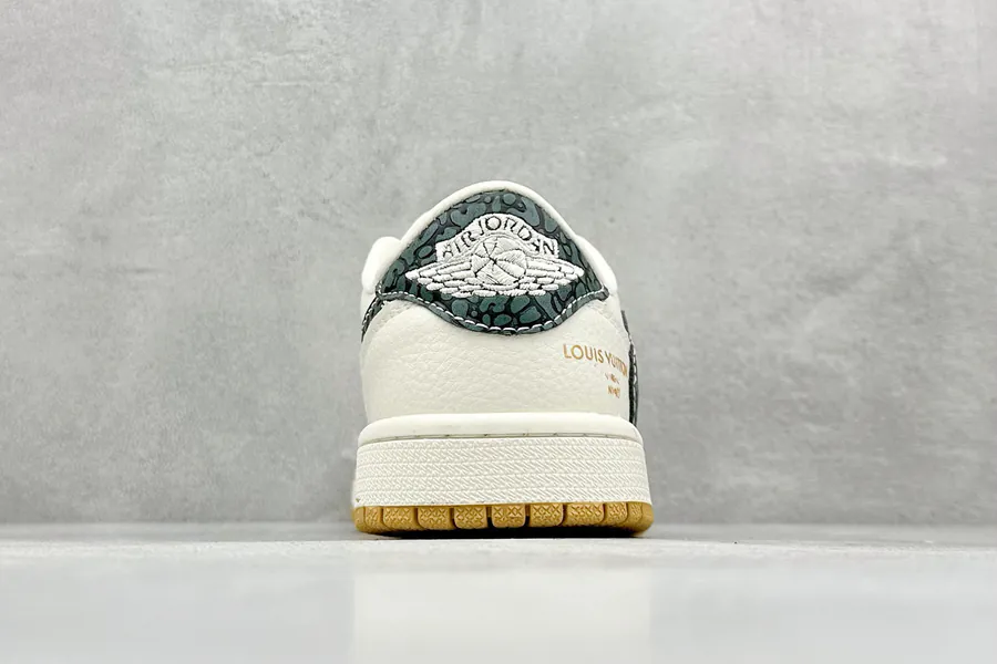 Travis Scott x Air 1 Low x Louis Vuitton Reverse White Green Monogram Sneaker