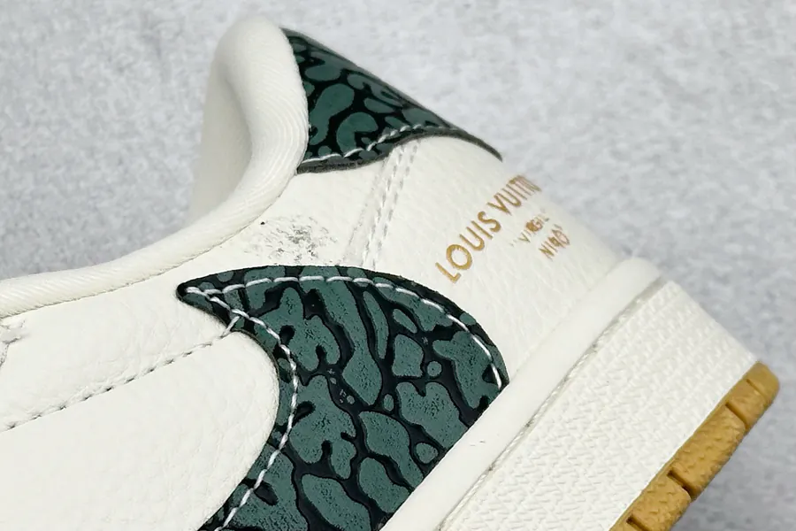 Travis Scott x Air 1 Low x Louis Vuitton Reverse White Green Monogram Sneaker