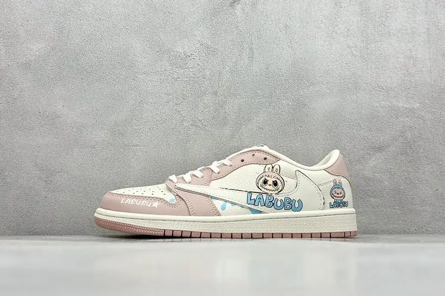 Travis Scott x Nike Air Jordan 1 Low Reverse Pink White Graffiti
