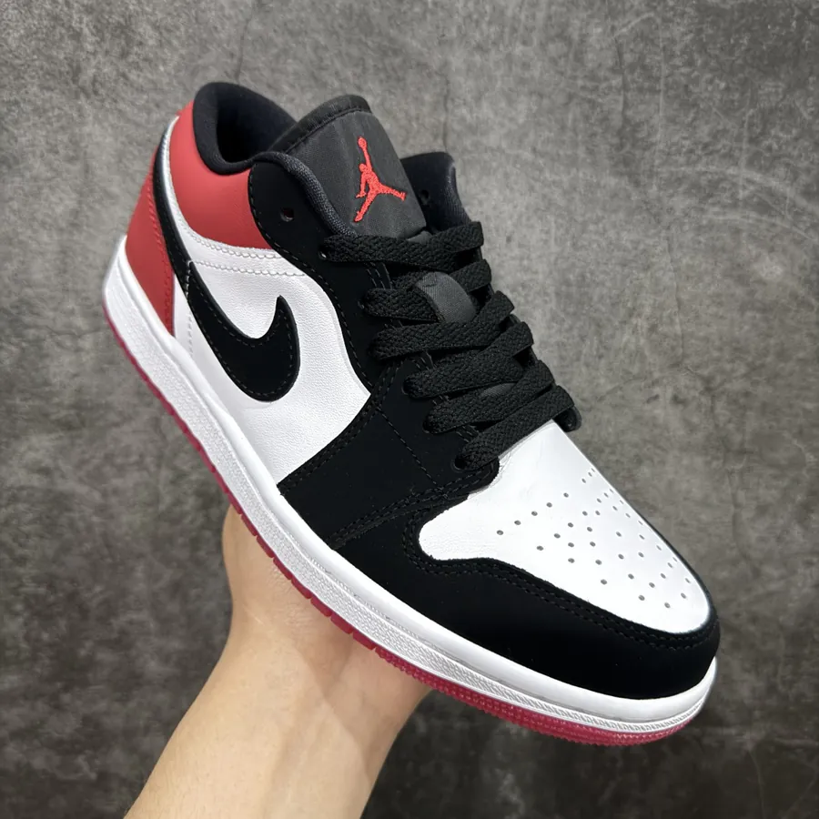 Air Jordan AJ1 Low New Black and Red Toe, Black Toe, IB8971 106
