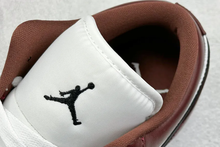 AJ1 Original Low Sneaker in White Red Black Toe