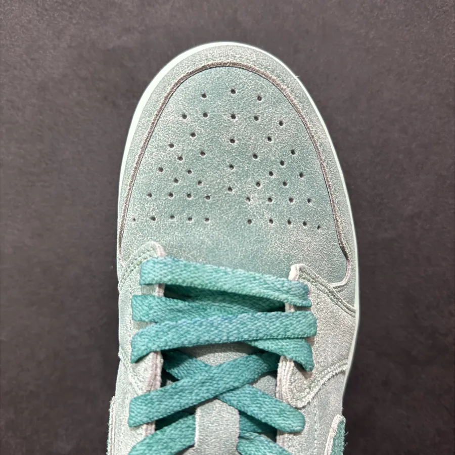 1 Low Washed Teal Sneaker