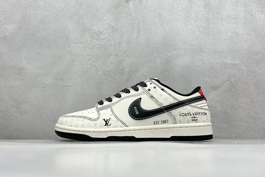 Nike SB Dunk Low LV Night Light Black Sole Red Tongue