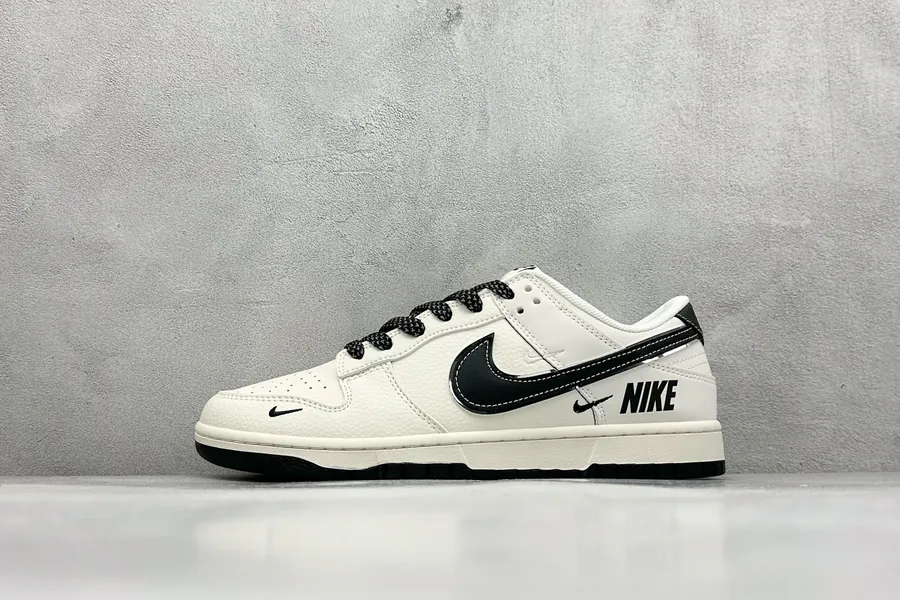 Nike SB Dunk Low in White and Black with Three Small Hooks
