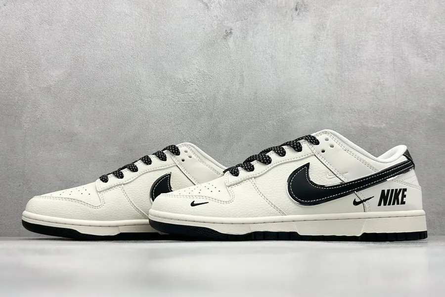 Nike SB Dunk Low in White and Black with Three Small Hooks