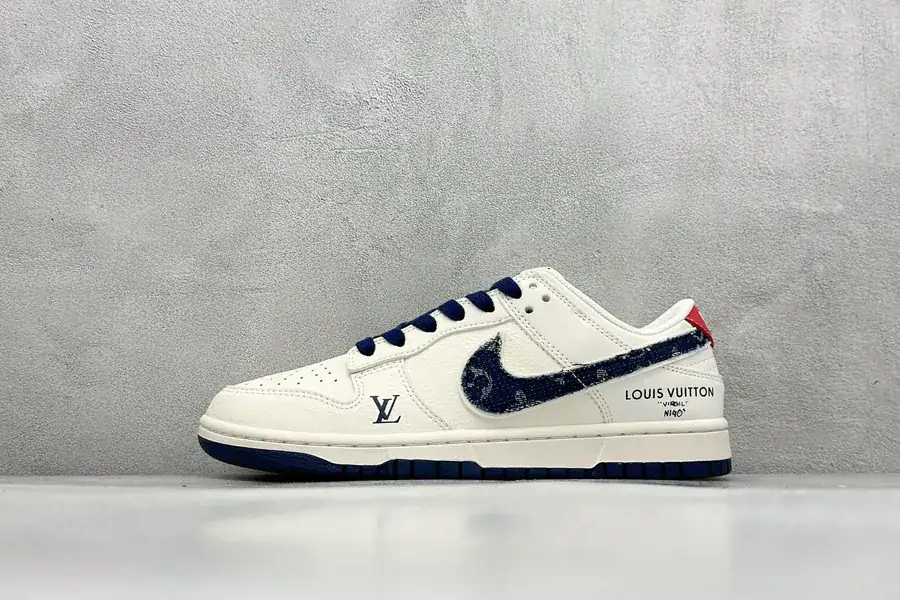 OG Version Nike SB Dunk Low x Louis Vuitton White Blue