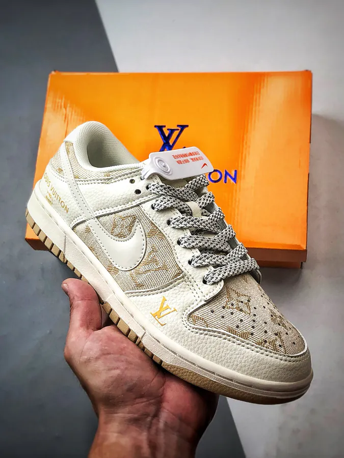 LV Print Miyako Patchwork Low Sneaker
