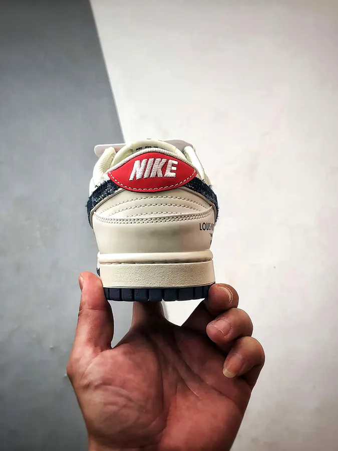 LV White Blue Denim Low Sneaker