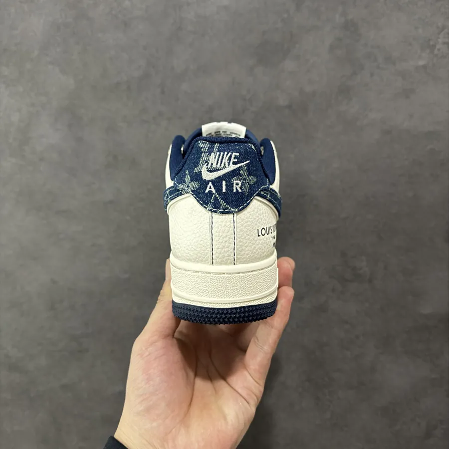 Louis Vuitton Air Force 1 Low 07 White Blue Double Monogram