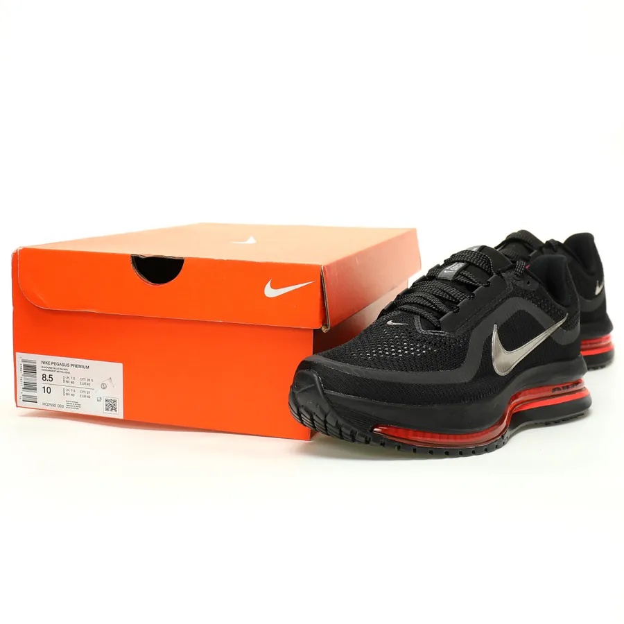 Nike Pegasus Premium 'BlackBright Crimson' Low Top Running Shoes