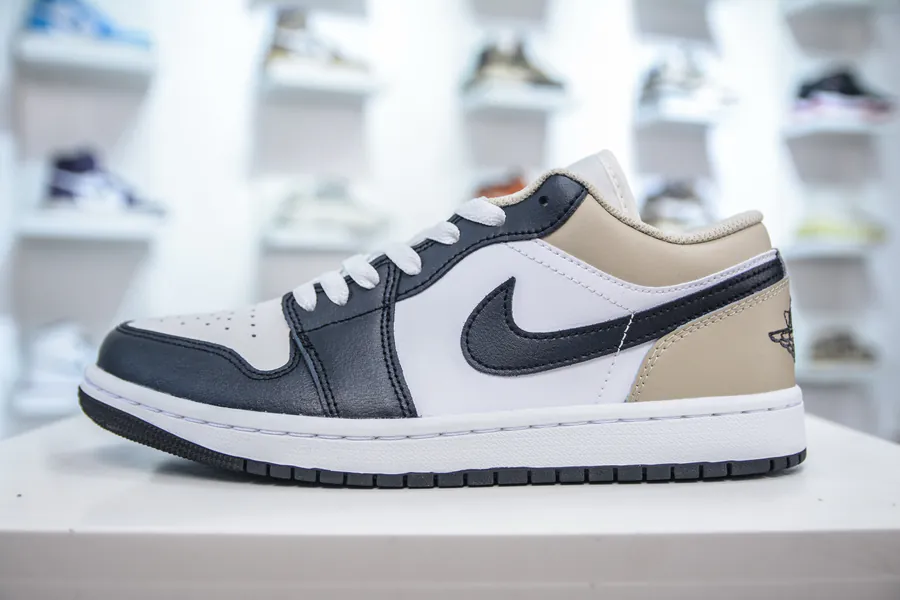 Air Jordan AJ1 Low White Black Beige