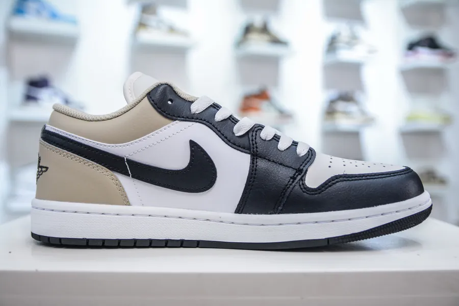 Air Jordan AJ1 Low White Black Beige