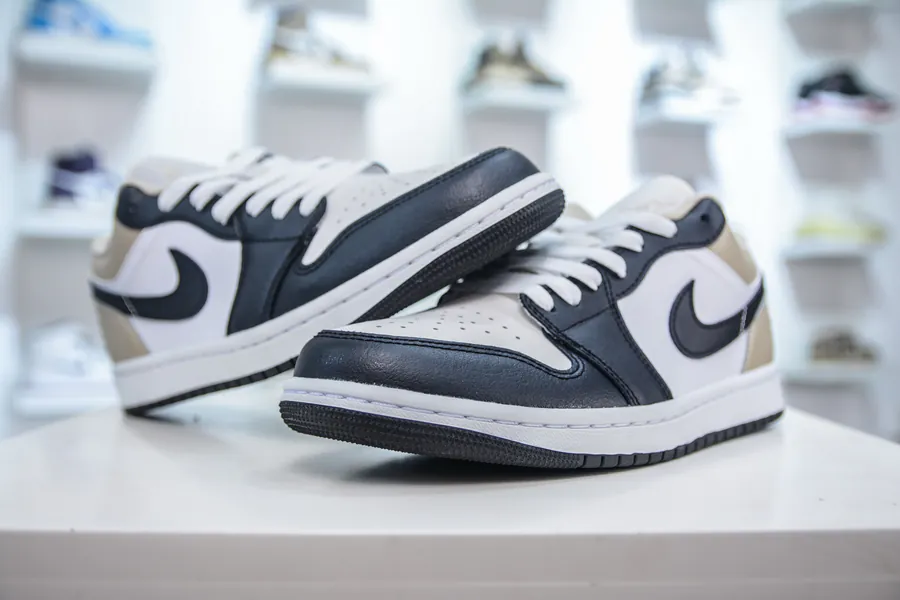 Air Jordan AJ1 Low White Black Beige