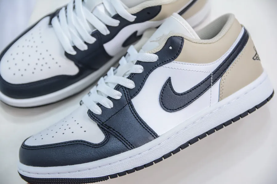 Air Jordan AJ1 Low White Black Beige