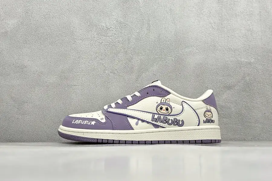 Travis Scott x Nike Air Jordan 1 Low Reverse Purple White Graffiti