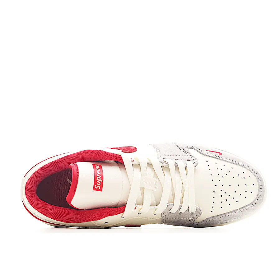 KK Version Company Stock Air 1 Low 1 White, Gray, Red Swoosh