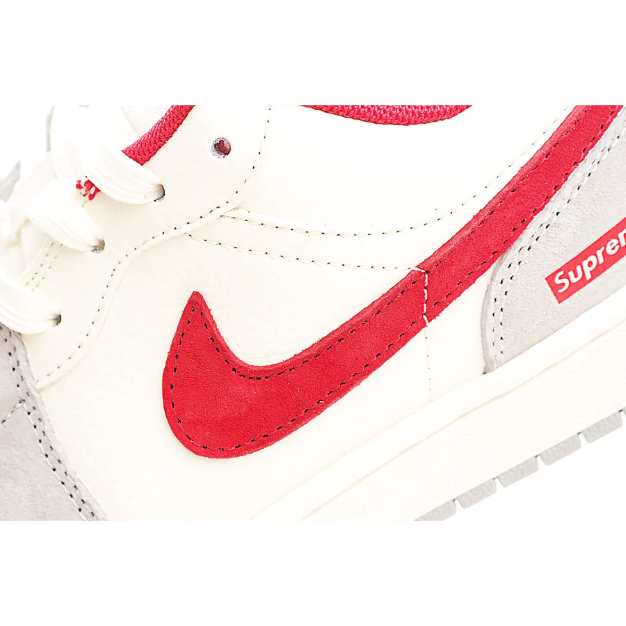 KK Version Company Stock Air 1 Low 1 White, Gray, Red Swoosh