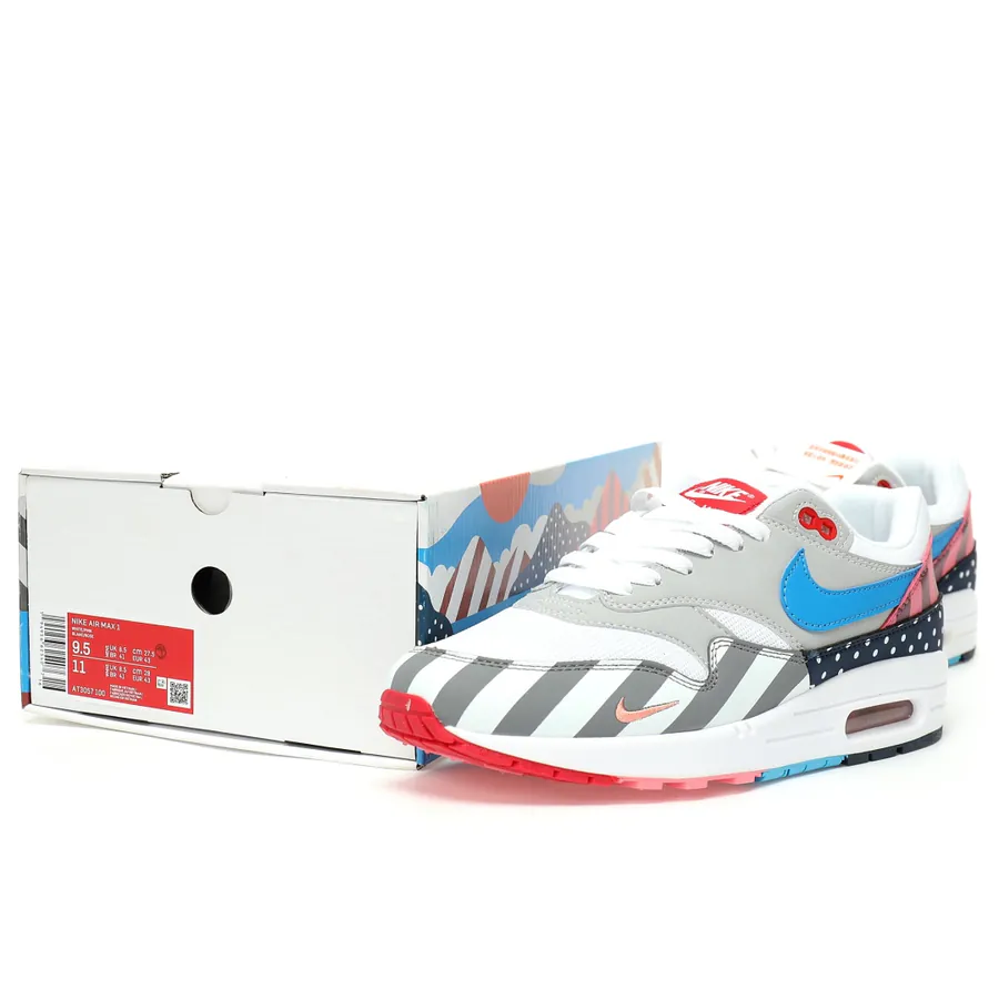 Piet Parra x Nike Air Max 1 Premium 'Parra White Pink Splicing' Low Sneaker
