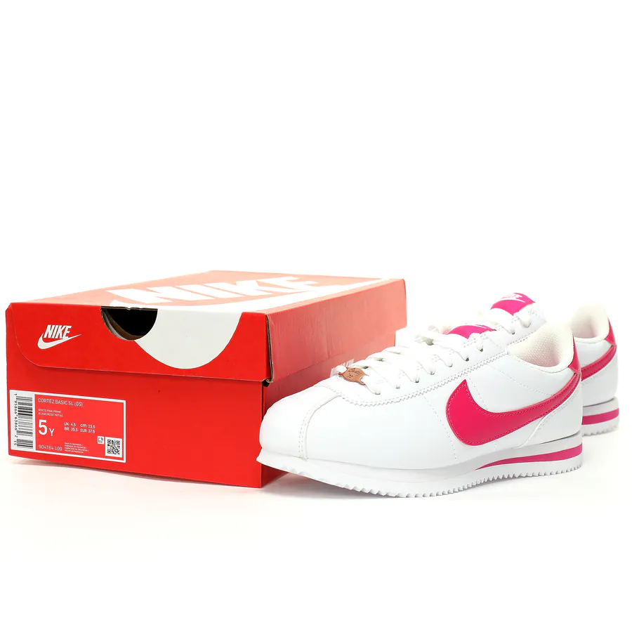 Cortez Low 'White Pink Prime' Vintage Style Retro Running Shoes